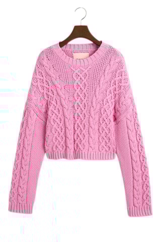 Pull relaxed en coton biologique - Rose