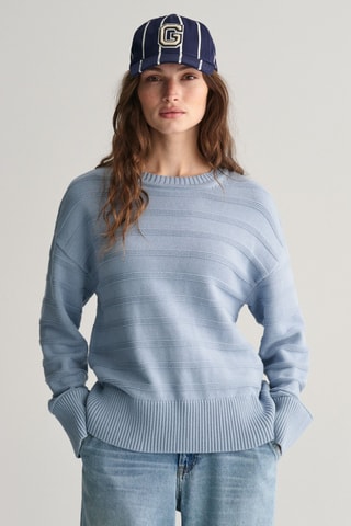 Pull relaxed en coton biologique - Bleu clair