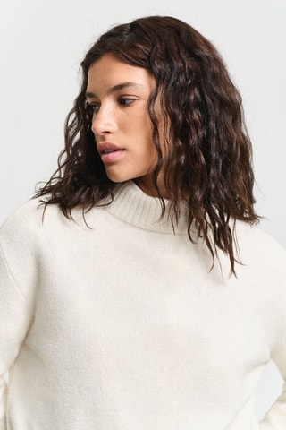 Pull relaxed en laine - Crème