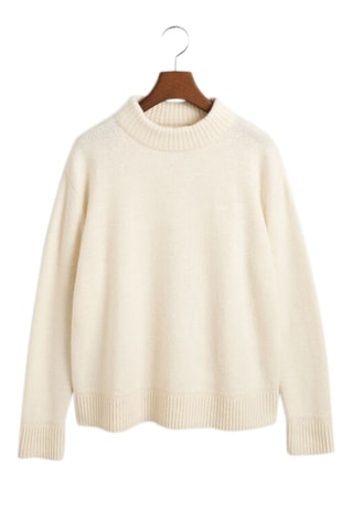 Pull relaxed en laine - Crème