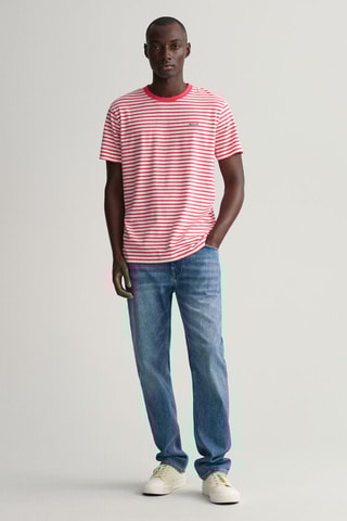 T-shirt regular - Blanc et magenta