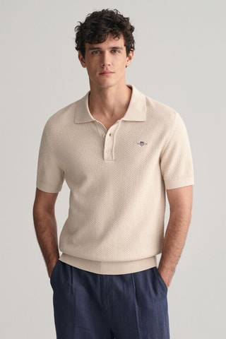 Polo regular en coton biologique - Beige