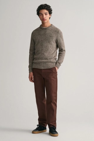 Pull regular en laine - Gris