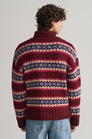 Pull oversize en laine mérinos - Bordeaux