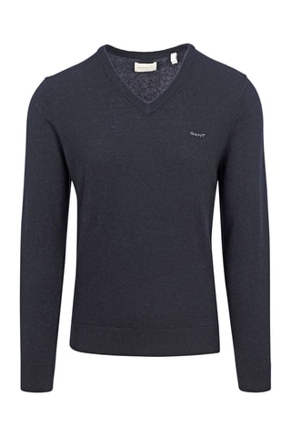 Pull regular en laine - Bleu marine