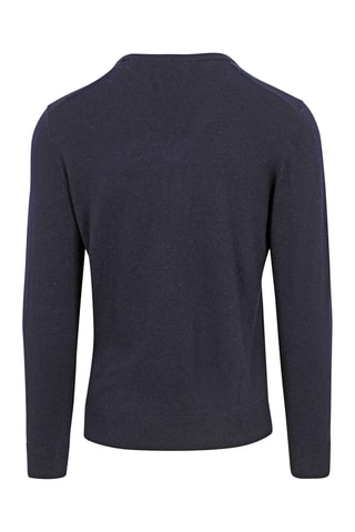 Pull regular en laine - Bleu marine
