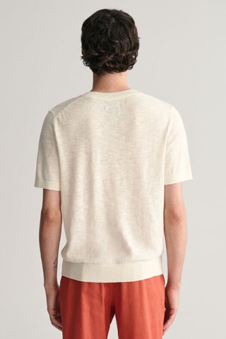 T-shirt regular en soie - Crème