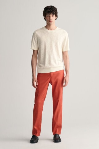 T-shirt regular en soie - Crème