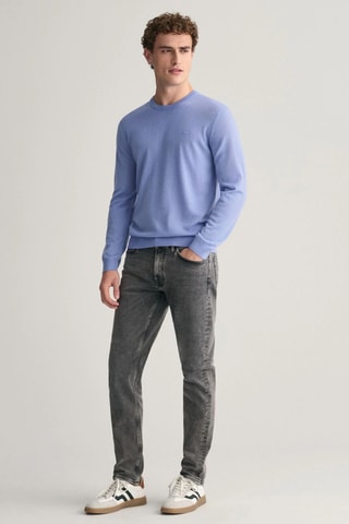 Pull en laine mérinos - Bleu clair