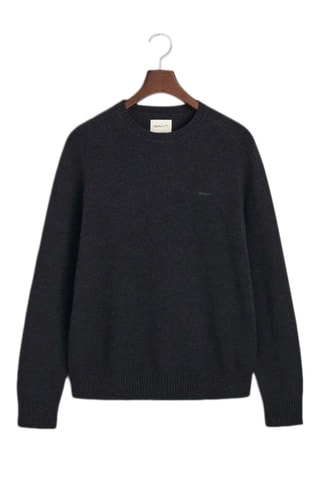 Pull relaxed en laine - Bleu marine