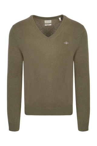 Pull regular en laine - Kaki