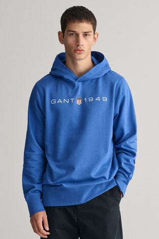 Sweat regular à capuche - Bleu