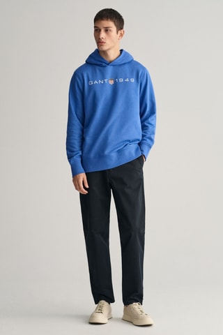 Sweat regular à capuche - Bleu