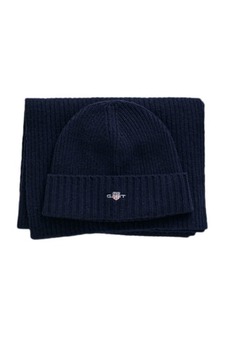 Ensemble accessoires en laine - Bleu marine