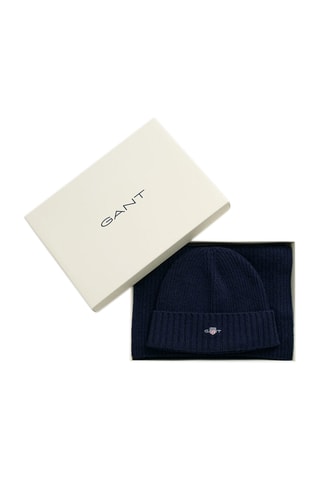 Ensemble accessoires en laine - Bleu marine