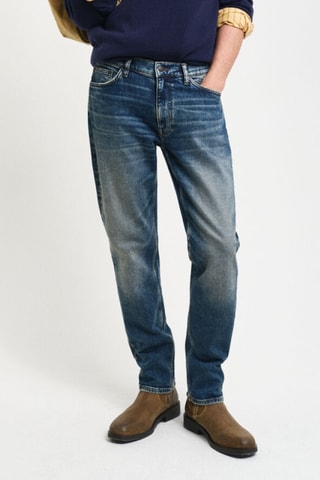 Jean slim - Bleu délavé