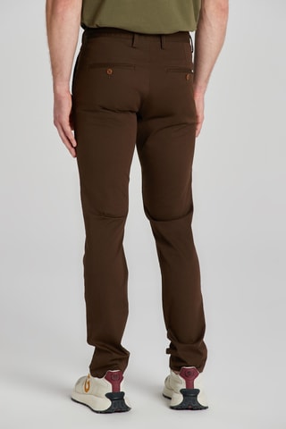 Pantalon slim en coton biologique - Marron