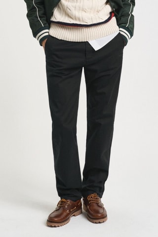 Chino droit en coton biologique - Noir