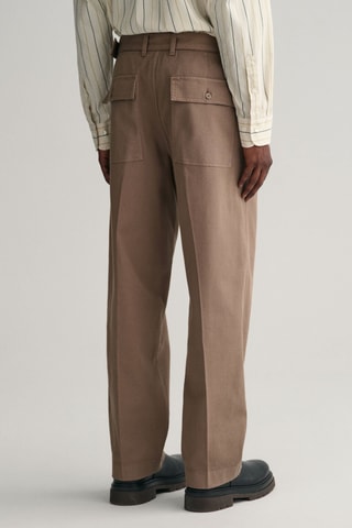 Pantalon relaxed - Marron clair