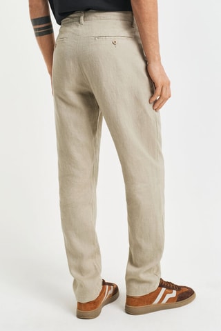 Pantalon relaxed en lin - Beige