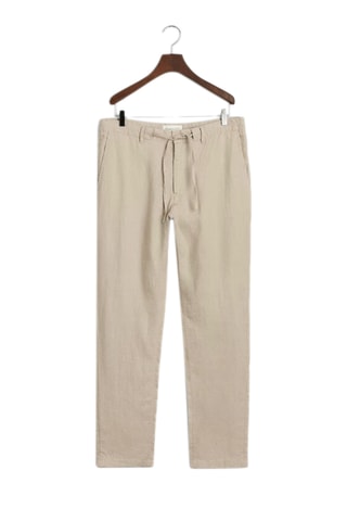 Pantalon relaxed en lin - Beige