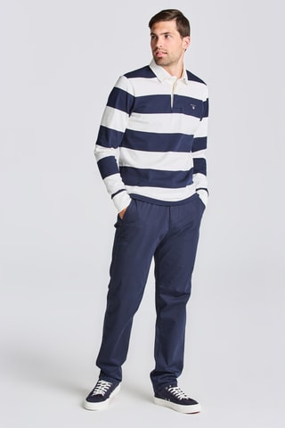 Polo regular - Écru et bleu marine