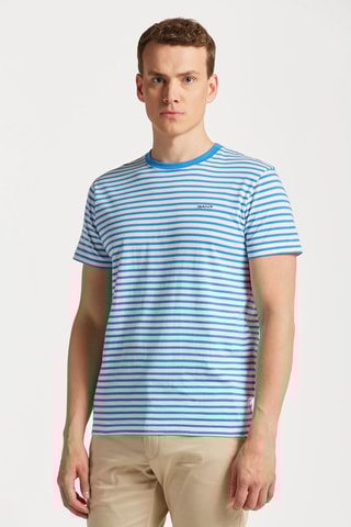 T-shirt regular - Blanc et bleu