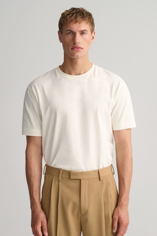 T-shirt relaxed en coton biologique - Crème