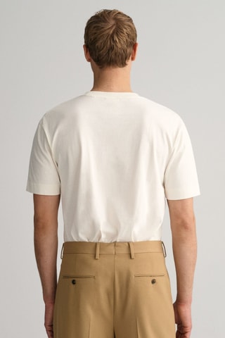 T-shirt relaxed en coton biologique - Crème