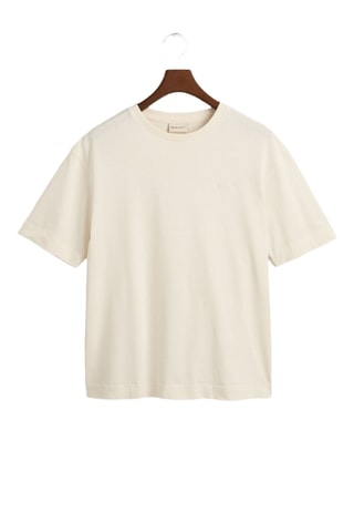 T-shirt relaxed en coton biologique - Crème