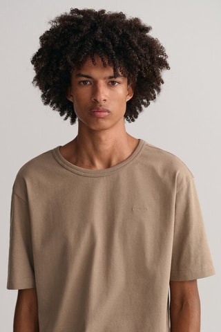 T-shirt relaxed en coton biologique - Taupe