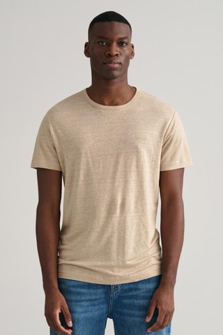 T-shirt regular en lin - Beige
