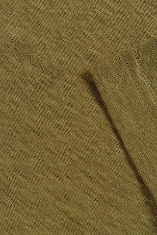 T-shirt regular en lin - Kaki