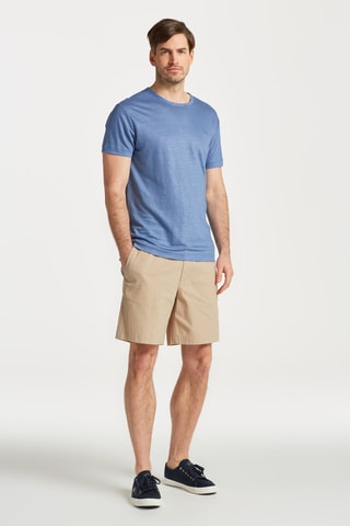 T-shirt regular en lin - Bleu