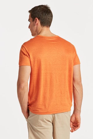 T-shirt regular en lin - Orange