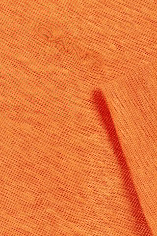 T-shirt regular en lin - Orange