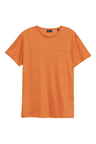 T-shirt regular en lin - Orange