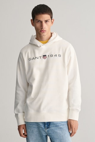 Sweat regular à capuche - Écru