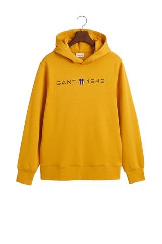 Sweat regular à capuche - Jaune