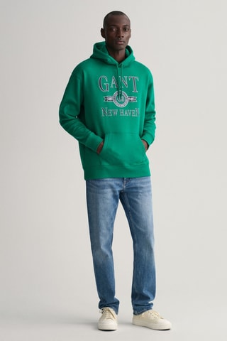 Sweat relaxed à capuche - Vert