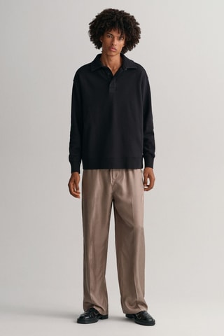 Polo relaxed en coton biologique - Noir