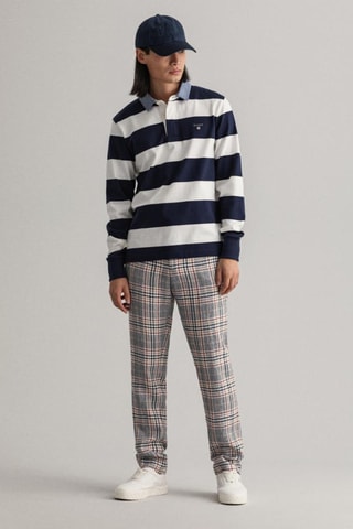 Polo relaxed - Écru et bleu marine