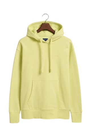 Sweat relaxed en coton biologique à capuche - Vert citron