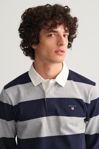 Polo regular - Bleu et gris