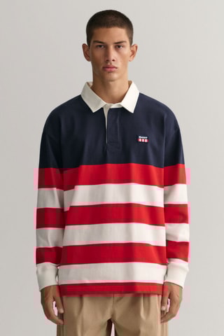 Polo relaxed - Bleu marine