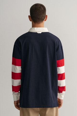 Polo relaxed - Bleu marine