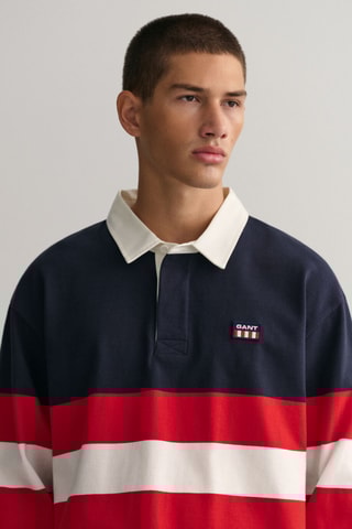 Polo relaxed - Bleu marine