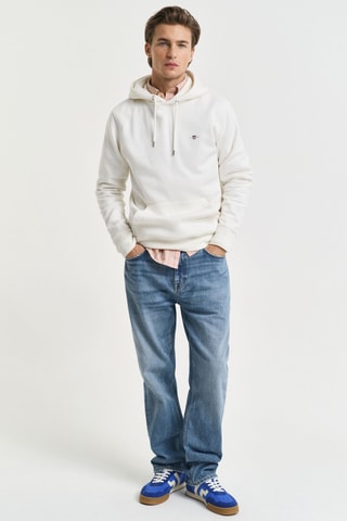 Sweat regular à capuche - Écru