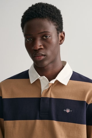 Polo regular - Beige et bleu