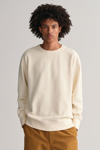 Sweat relaxed en coton biologique - Crème